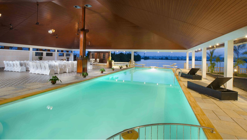 Indoor Pool And Back Water Pavilion