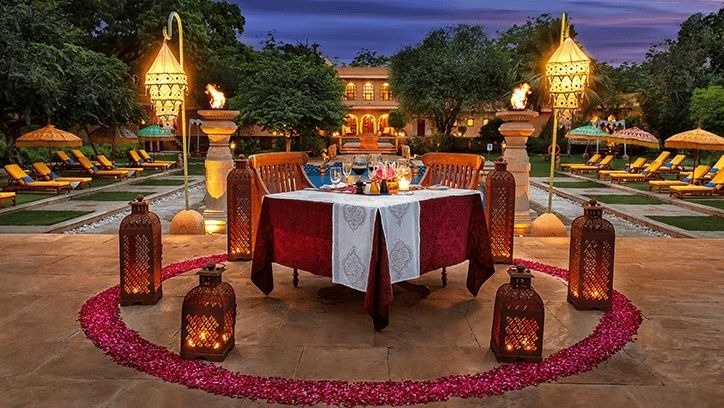 Poolside Dinner