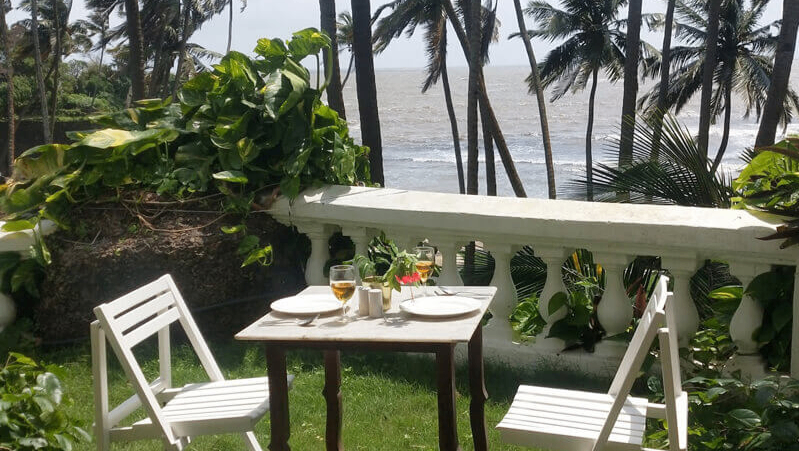 In Room Romantic Dinner atop the Dona Paula Bay