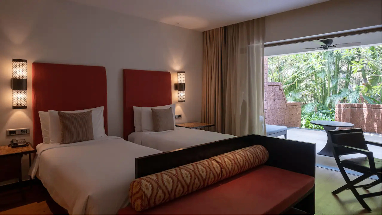 Family Twin Beds Room with Patio