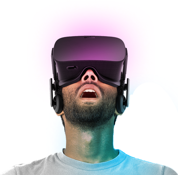 Person experiencing Digital Twin with VR headset